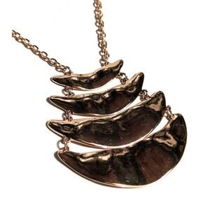 Dillard's NWT Golden Tone Layered Statement Necklace Chain 37" Costume Jewelry